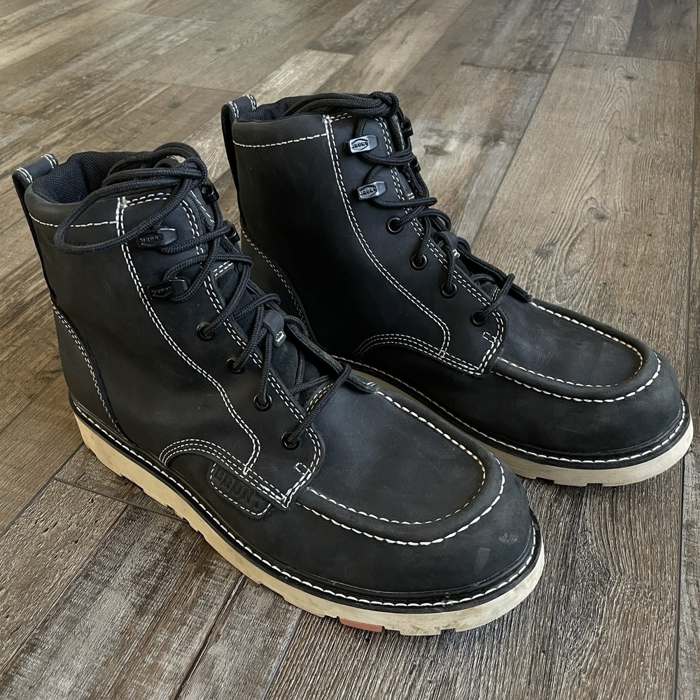 Brunt The Marin Waterproof Safety Soft Toe 6" Work Boot Men's 10 M(D) Black